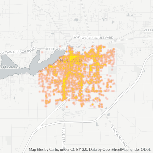 49423 Business Density Heatmap