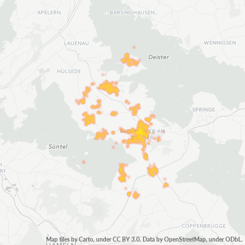 Heatmap für plz 31848