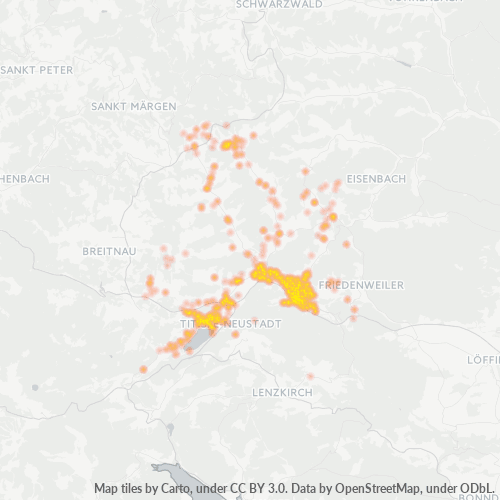 Heatmap für plz 79822