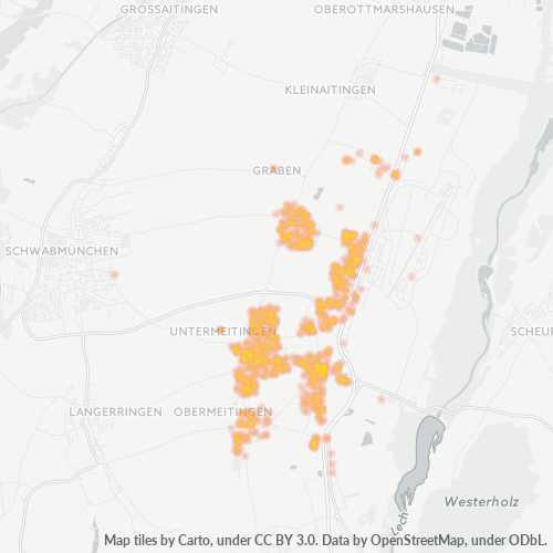 Heatmap für plz 86836