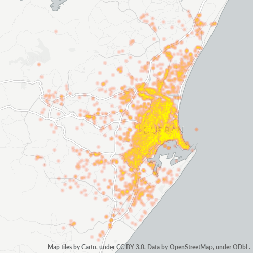 4001 Hittekaart vir Besigheidsdigtheid