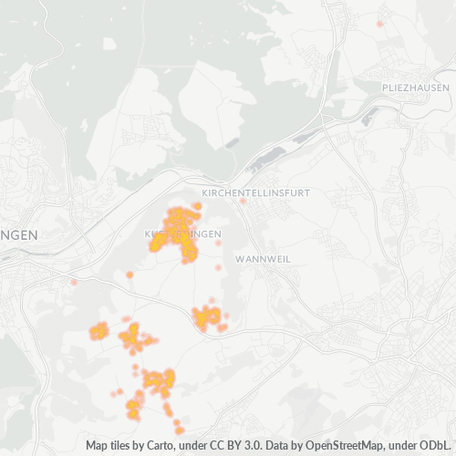 Heatmap für plz 72127
