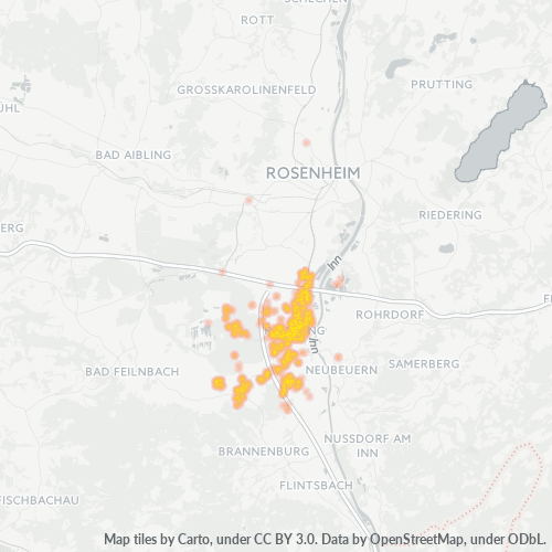 Heatmap für plz 83064