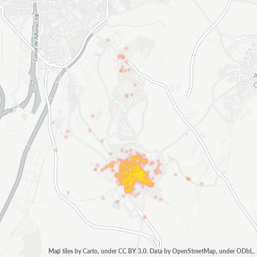 Mapa de calor para código postal 41701