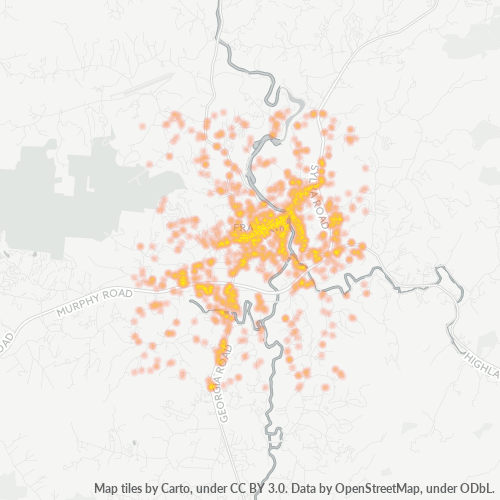 28734 Business Density Heatmap