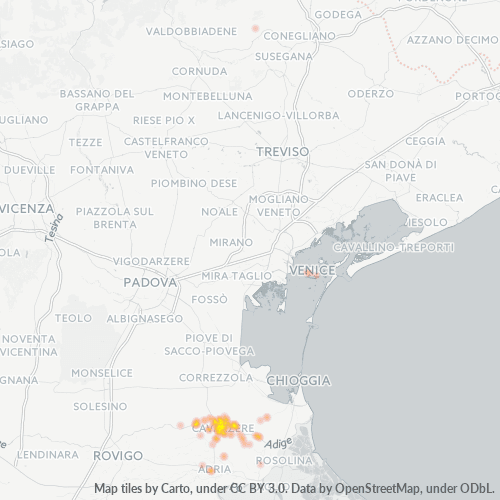 Mappa di calore per cap 30014