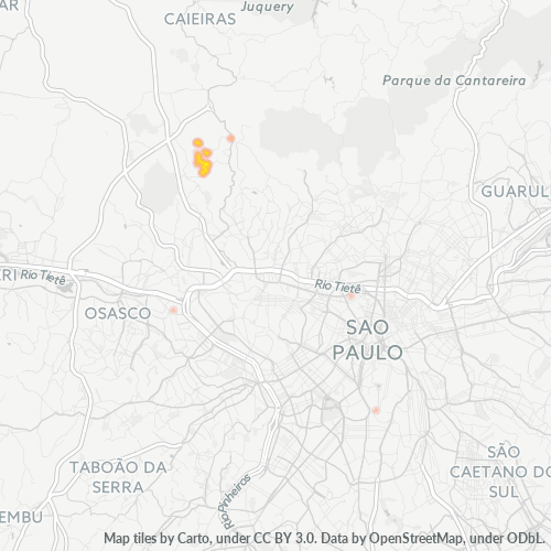 02995-000 Mapa de calor de densidad empresarial