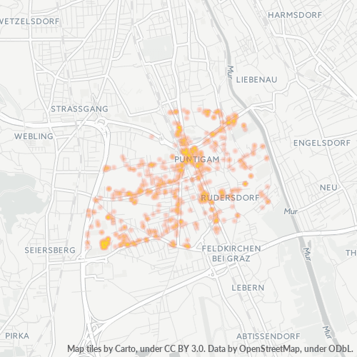Heatmap für postleitzahl 8055
