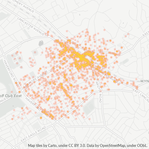 19003 Business Density Heatmap
