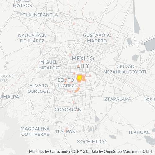 03510 Mapa de calor de densidad empresarial
