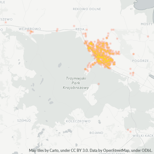 84-230 Mapa intensywności działalności gospodarczej