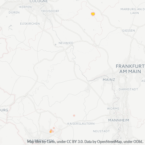 Heatmap für plz 57290