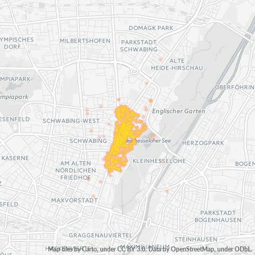 Heatmap für plz 80802