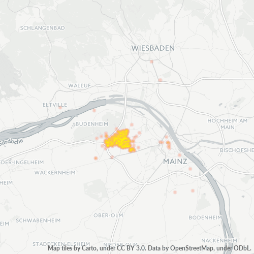 Heatmap für plz 55124