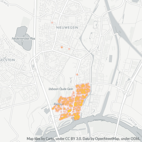 Heatmap voor postcode 3434