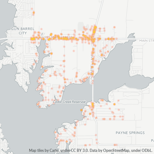 75156 Business Density Heatmap