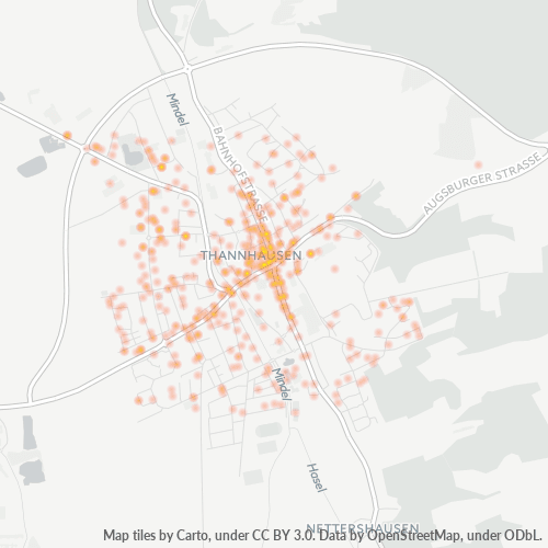 Heatmap für plz 86470