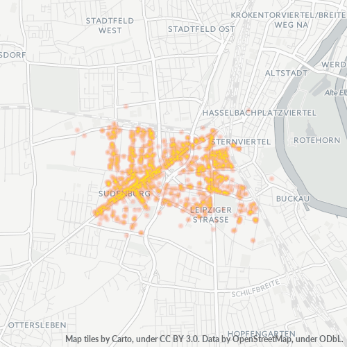 Heatmap für plz 39112