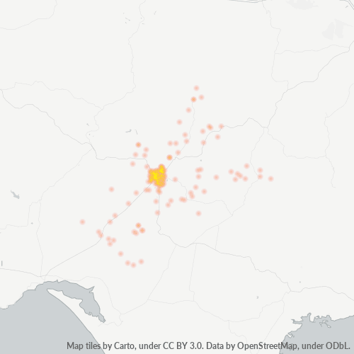 3953 Business Density Heatmap