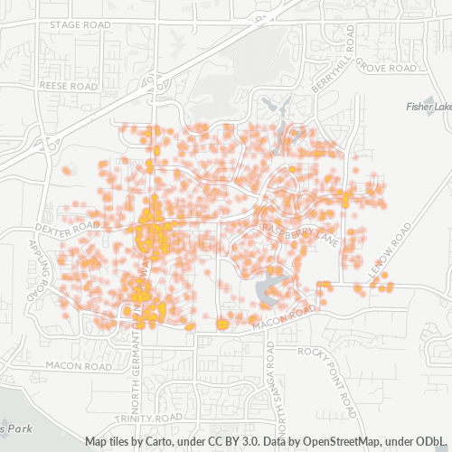 38016 Business Density Heatmap