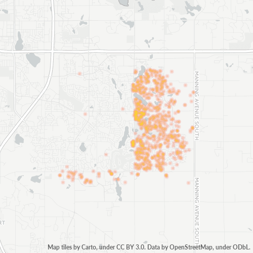 55129 Business Density Heatmap