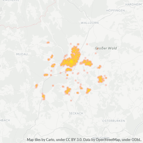 Heatmap für plz 74722