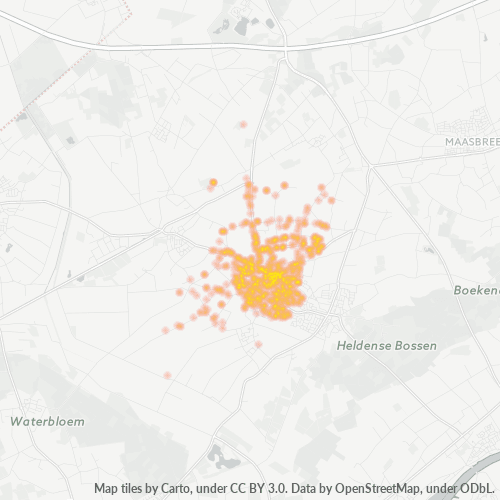 Heatmap voor postcode 5981