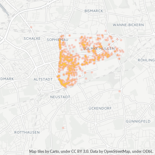 45888 Standortdichte-Heatmap