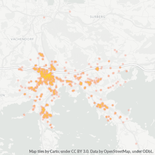 Heatmap für plz 83313