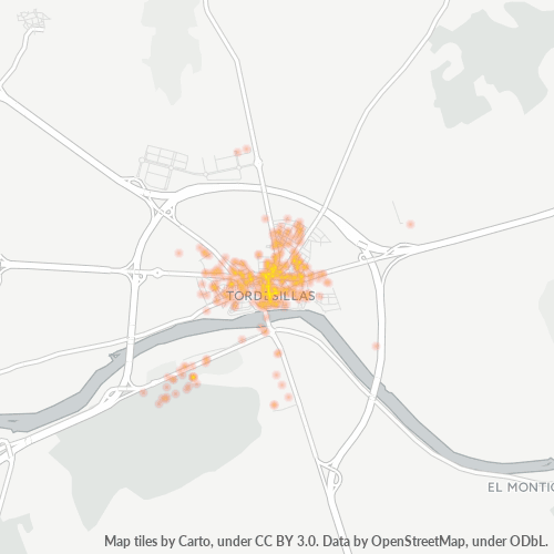 Mapa de calor para código postal 47100