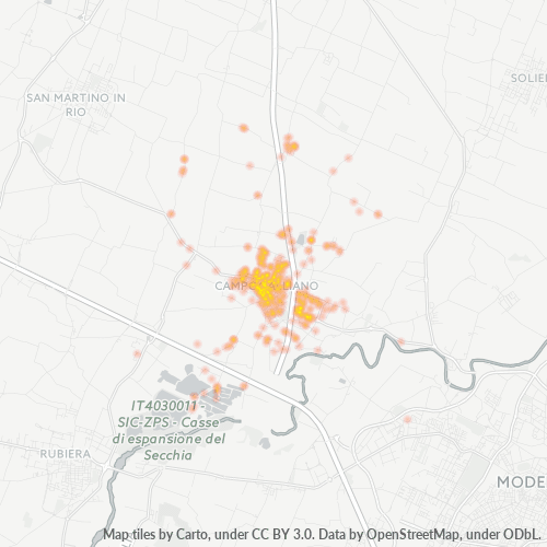 Mappa di calore per cap 41011