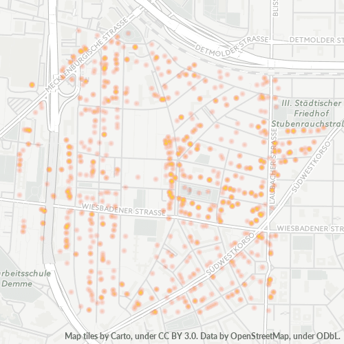 14197 Standortdichte-Heatmap