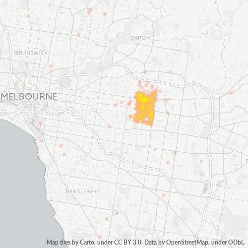 3128 Business Density Heatmap