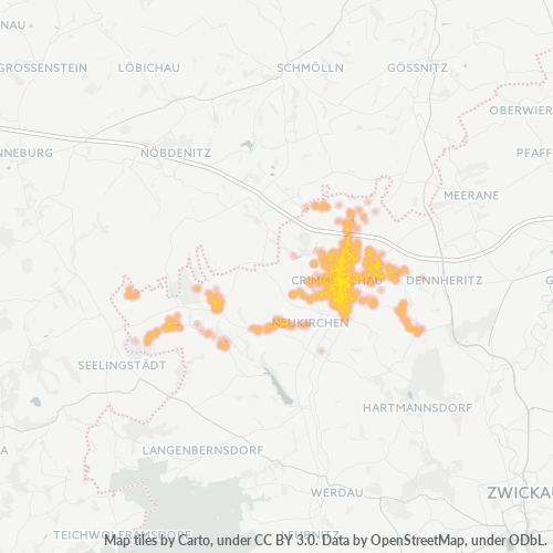 Heatmap für plz 08451