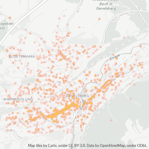 Heatmap für plz 58285