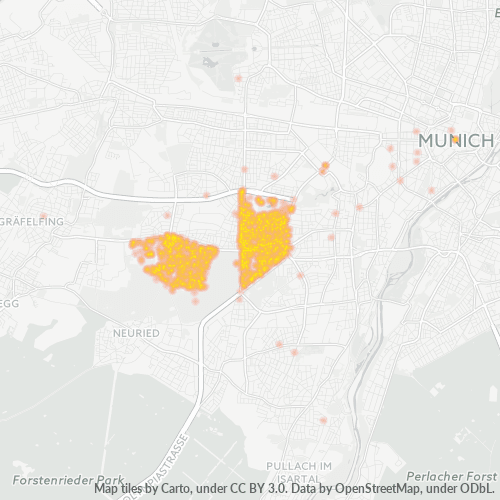 Heatmap für plz 81377