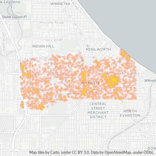 60091 Business Density Heatmap