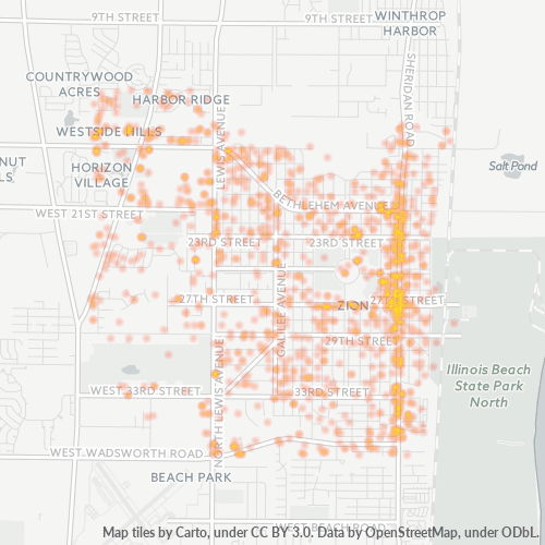 60099 Business Density Heatmap