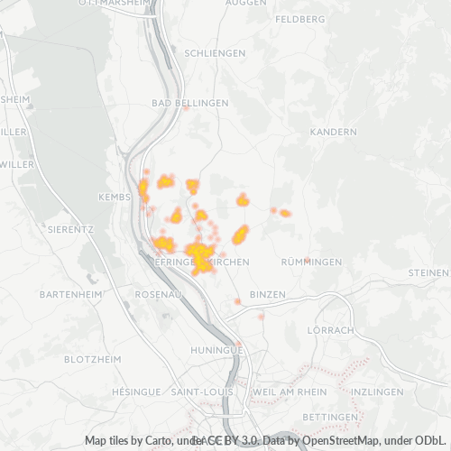 Heatmap für plz 79588