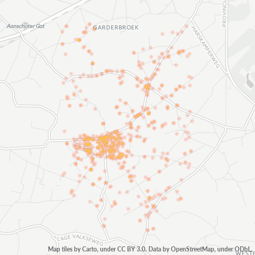 Heatmap voor postcode 3774