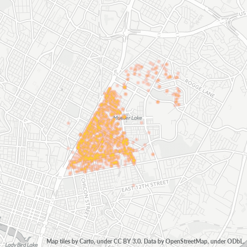 78722 Business Density Heatmap