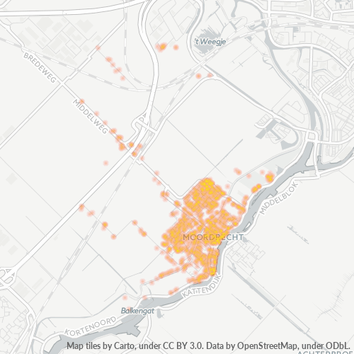 Heatmap voor postcode 2841