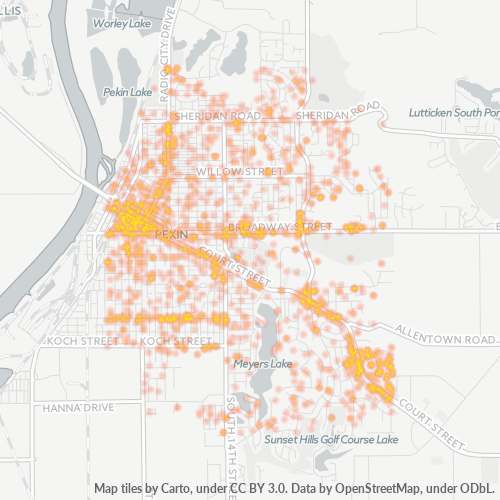 61554 Business Density Heatmap