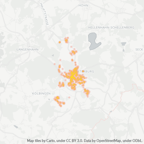 Heatmap für plz 56457