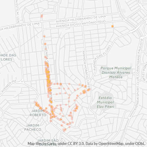 06122-000 Mapa de calor de densidad empresarial