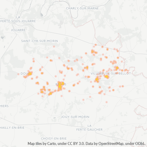 77510 Thermocarte de densité d'activité