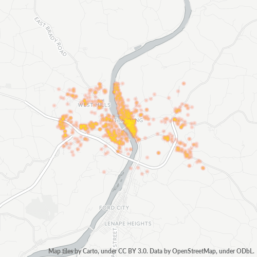 16201 Business Density Heatmap