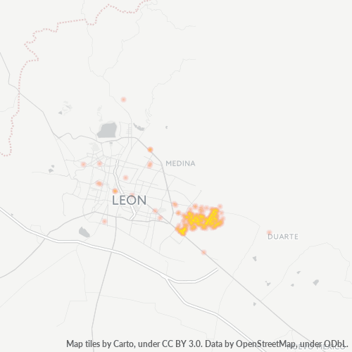 37295 Mapa de calor de densidad empresarial