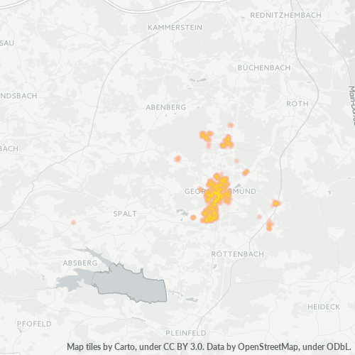 91166 Standortdichte-Heatmap