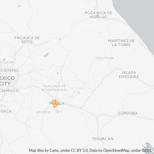 72120 Mapa de calor de densidad empresarial